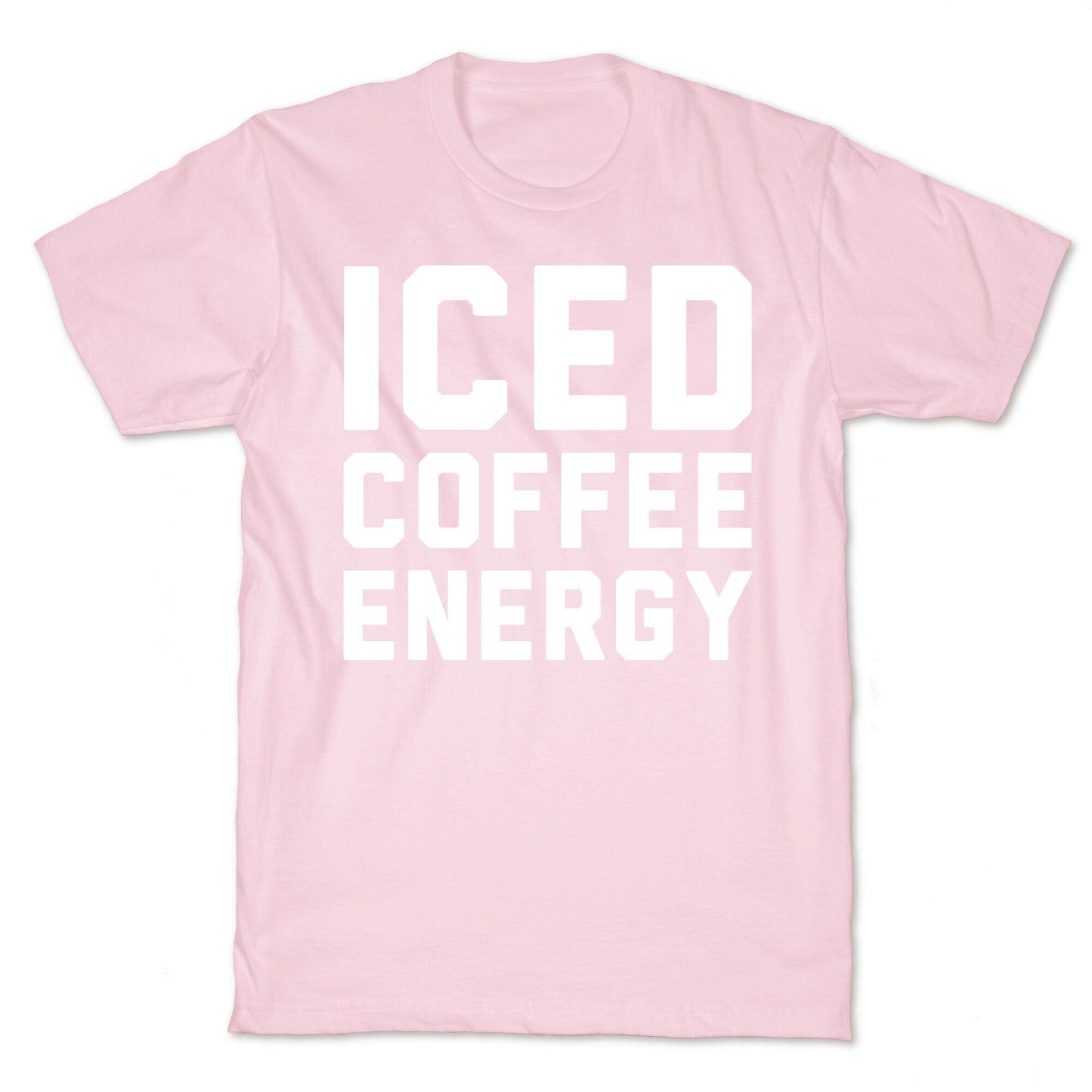 Iced Coffee Energy White Print T-Shirt