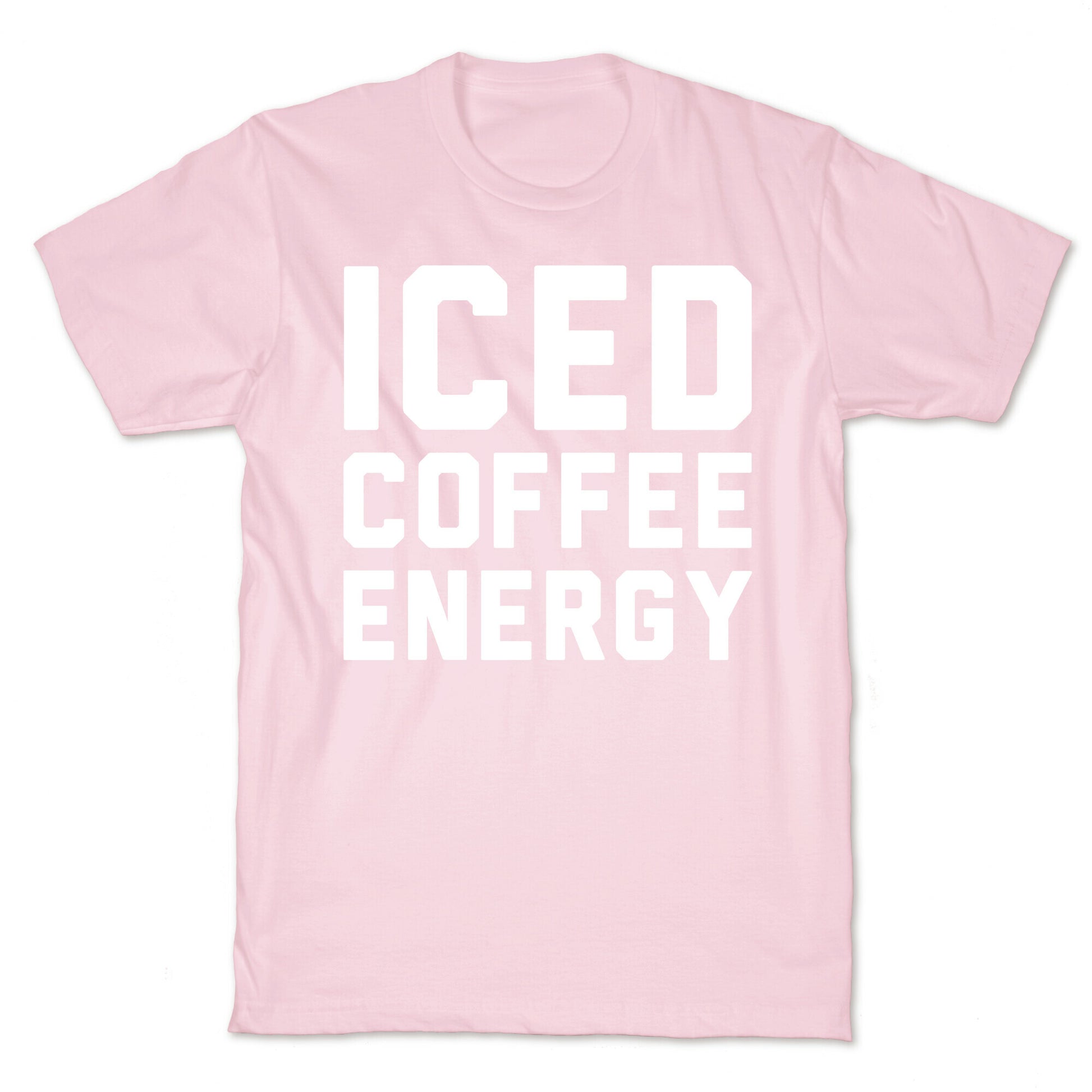 Iced Coffee Energy White Print T-Shirt