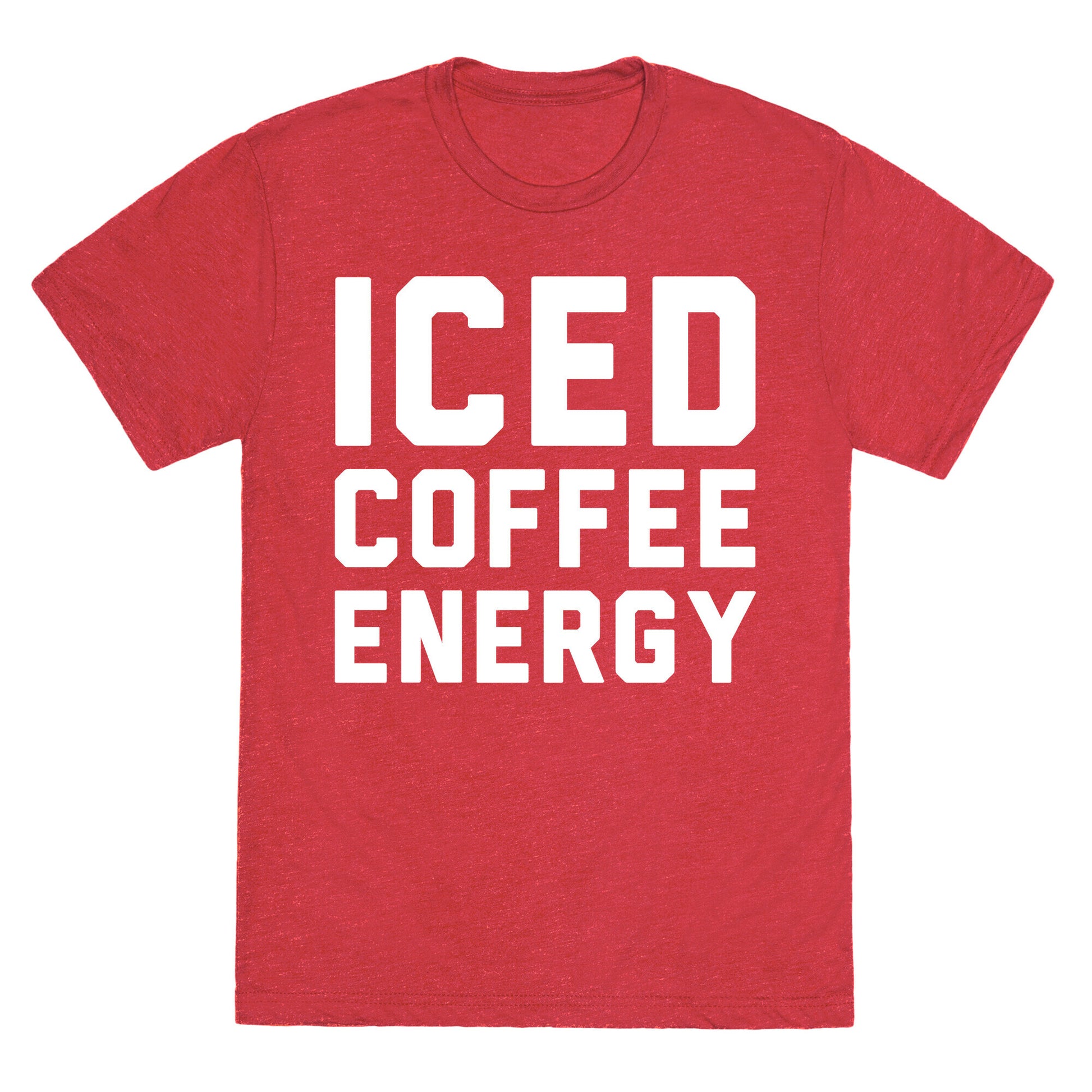 Iced Coffee Energy White Print Unisex Triblend Tee