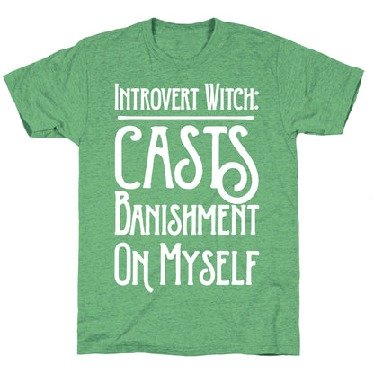 Introvert Witch White Print Unisex Triblend Tee