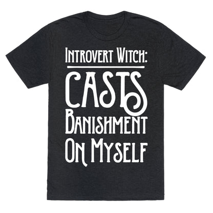 Introvert Witch White Print Unisex Triblend Tee