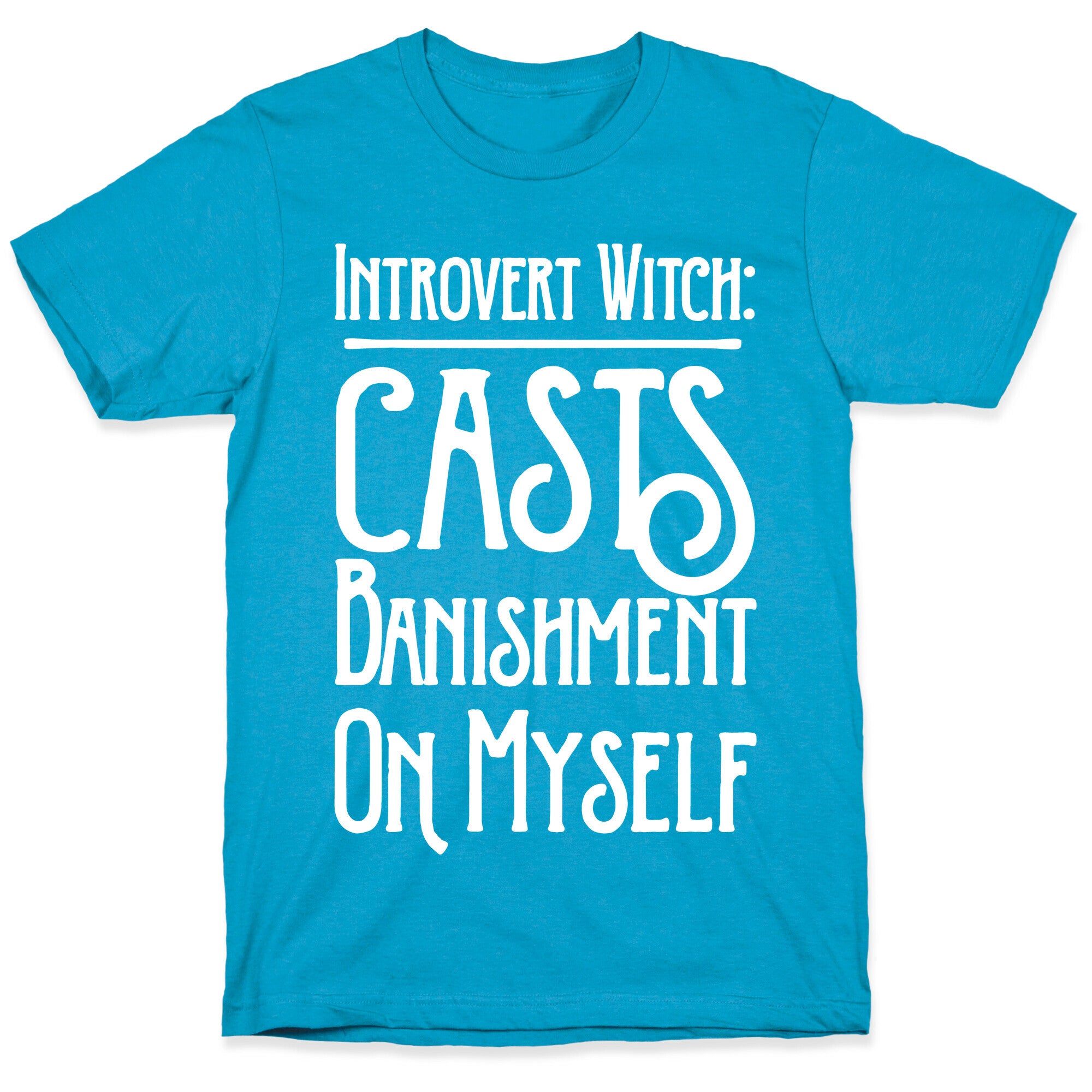 Introvert Witch White Print Unisex Triblend Tee
