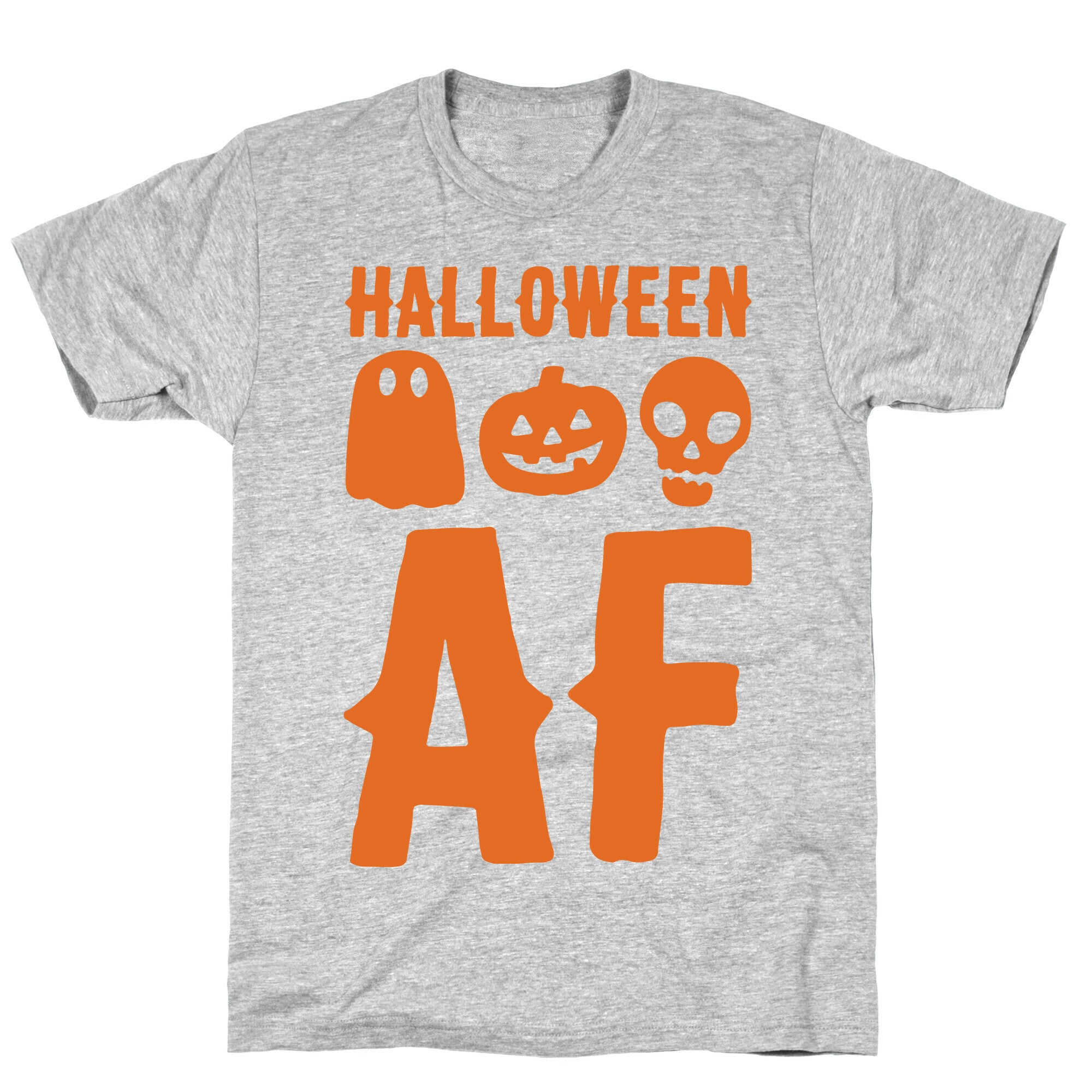 Halloween AF White Print T-Shirt