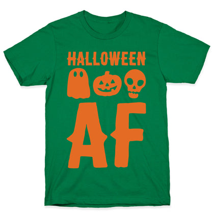 Halloween AF White Print T-Shirt