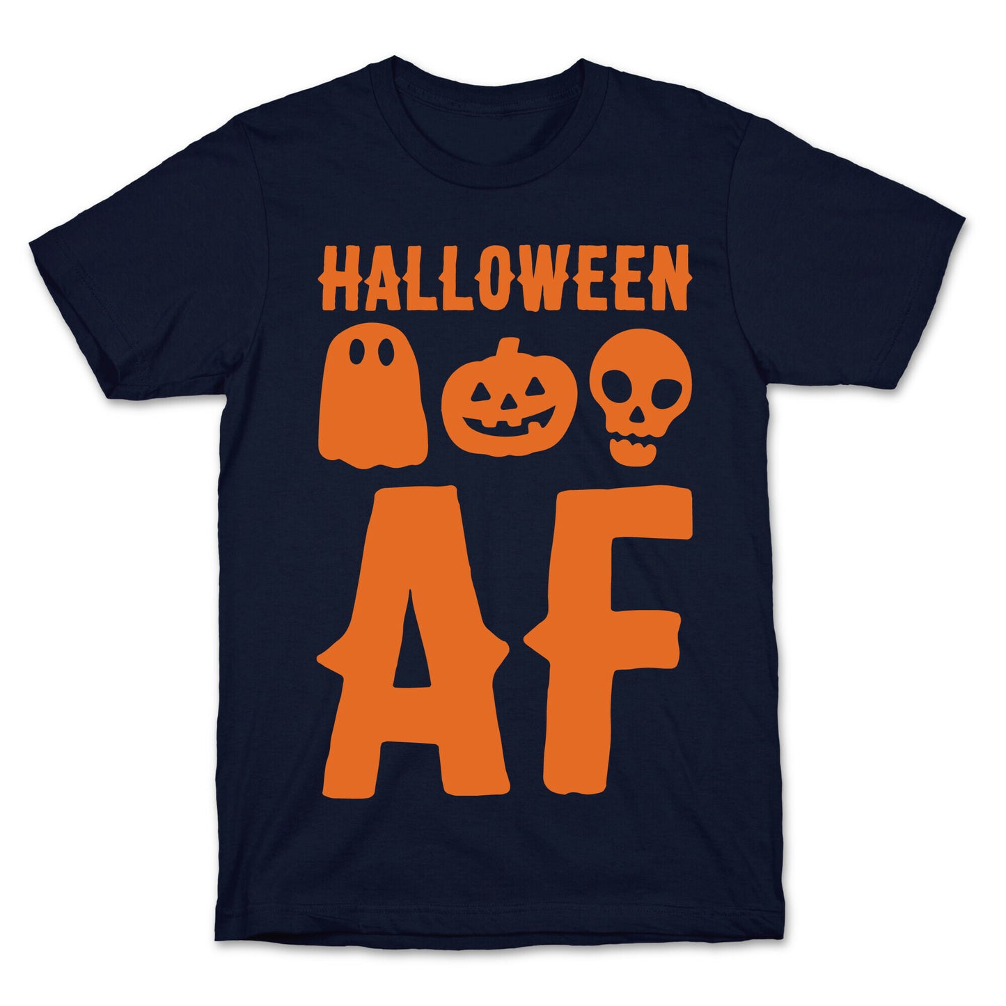 Halloween AF White Print T-Shirt