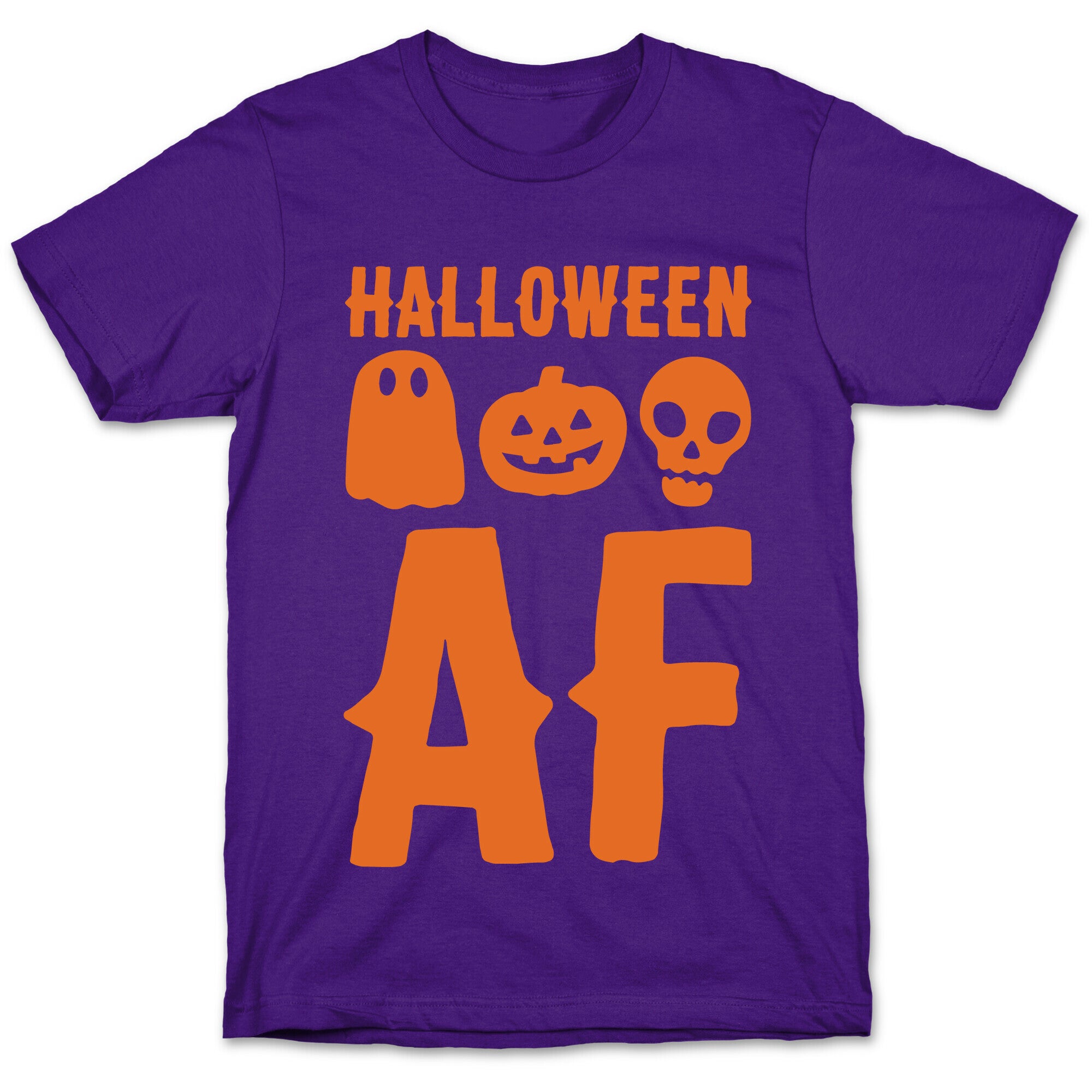 Halloween AF White Print T-Shirt