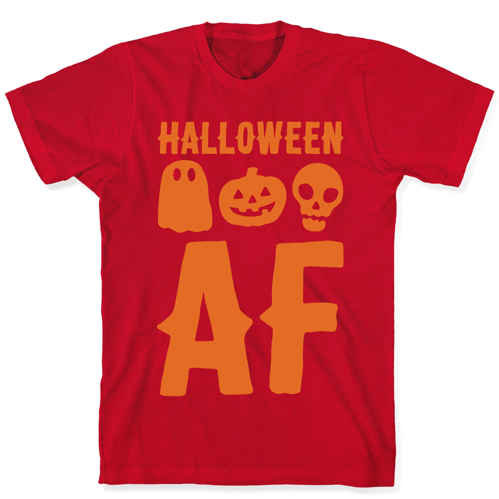 Halloween AF White Print T-Shirt