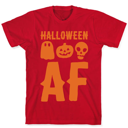 Halloween AF White Print T-Shirt