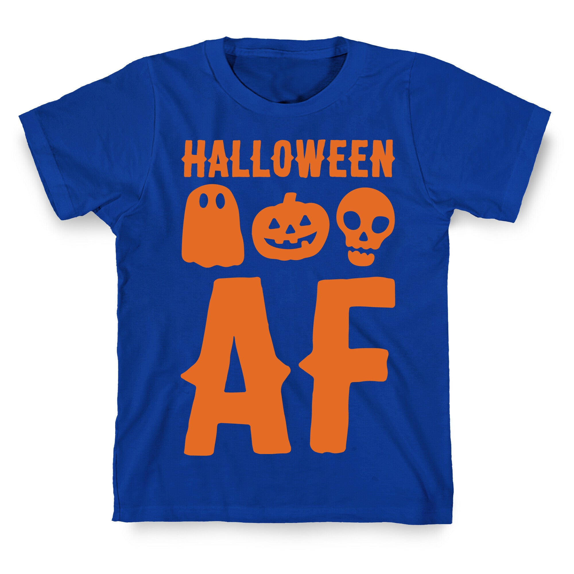 Halloween AF White Print T-Shirt