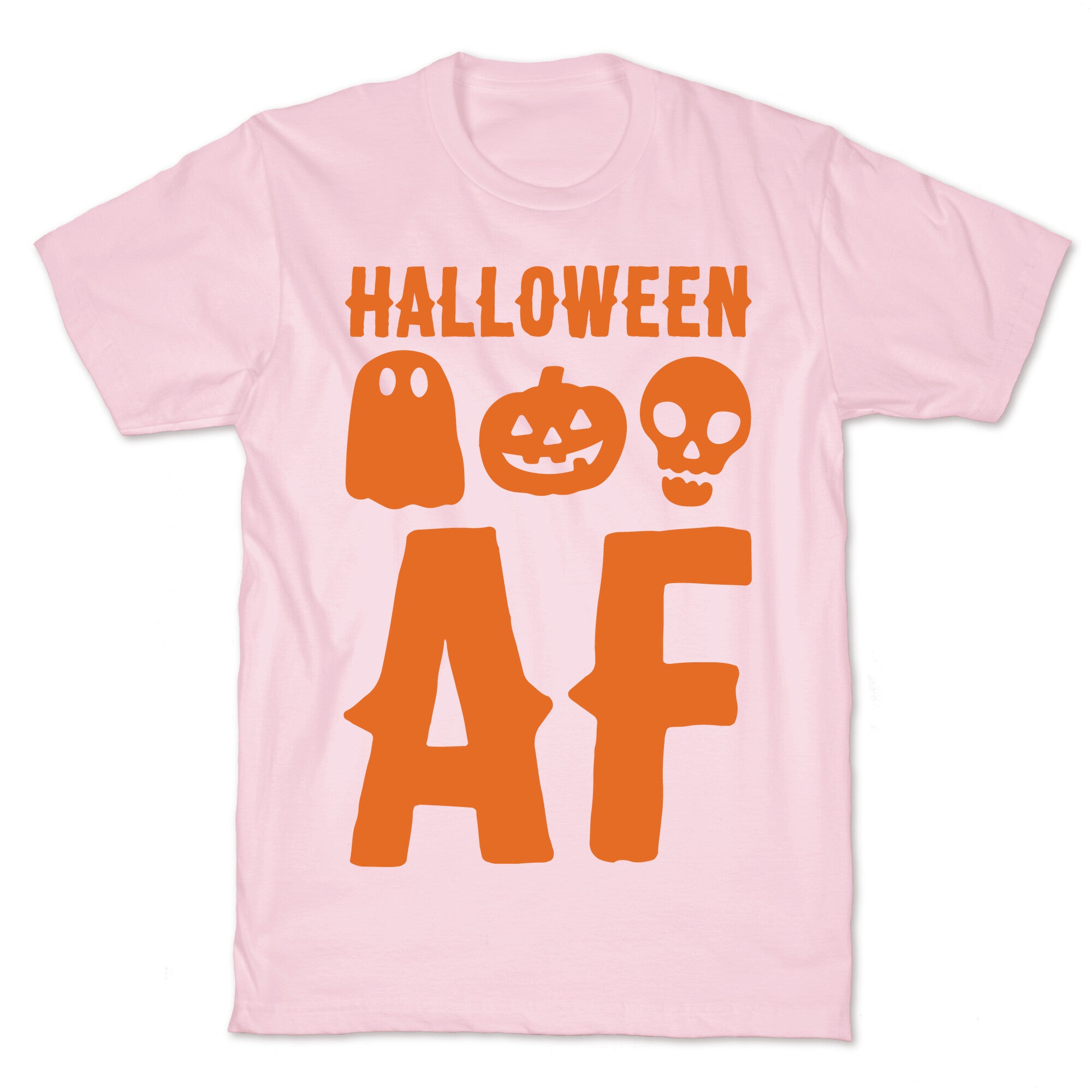 Halloween AF White Print T-Shirt