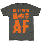 Halloween AF White Print Unisex Triblend Tee