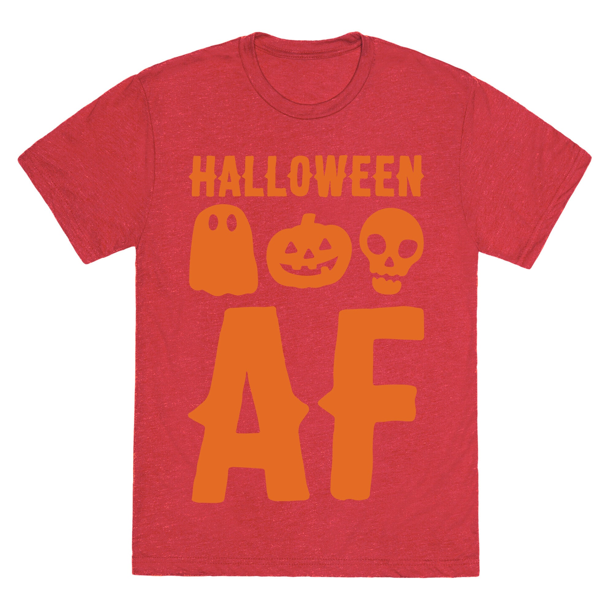 Halloween AF White Print Unisex Triblend Tee