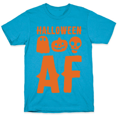 Halloween AF White Print Unisex Triblend Tee