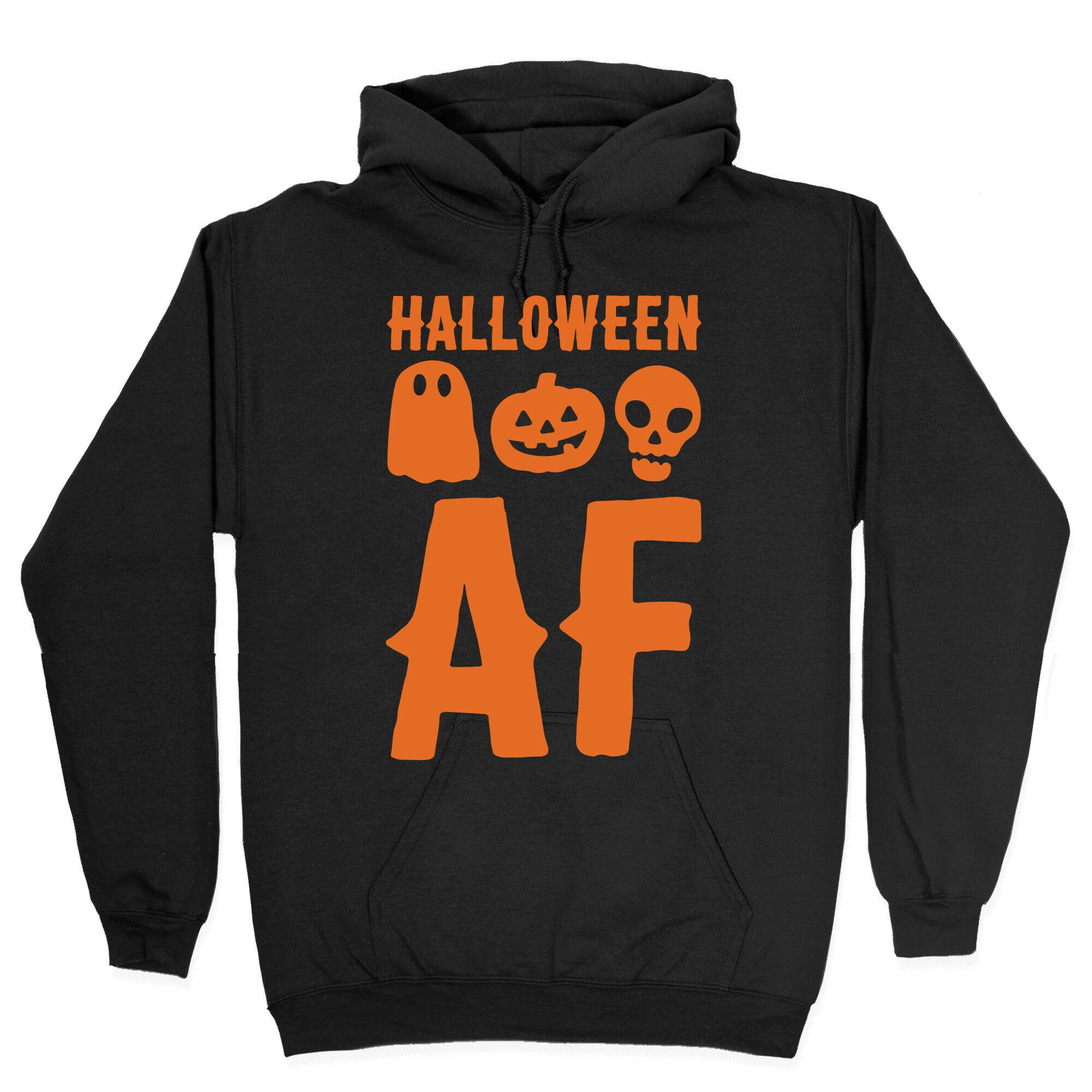 Halloween AF White Print Hoodie