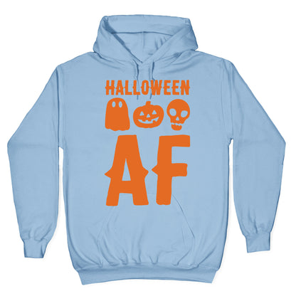 Halloween AF White Print Hoodie