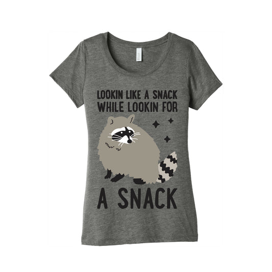 Lookin For A Snack Raccoon Women's Triblend Tee