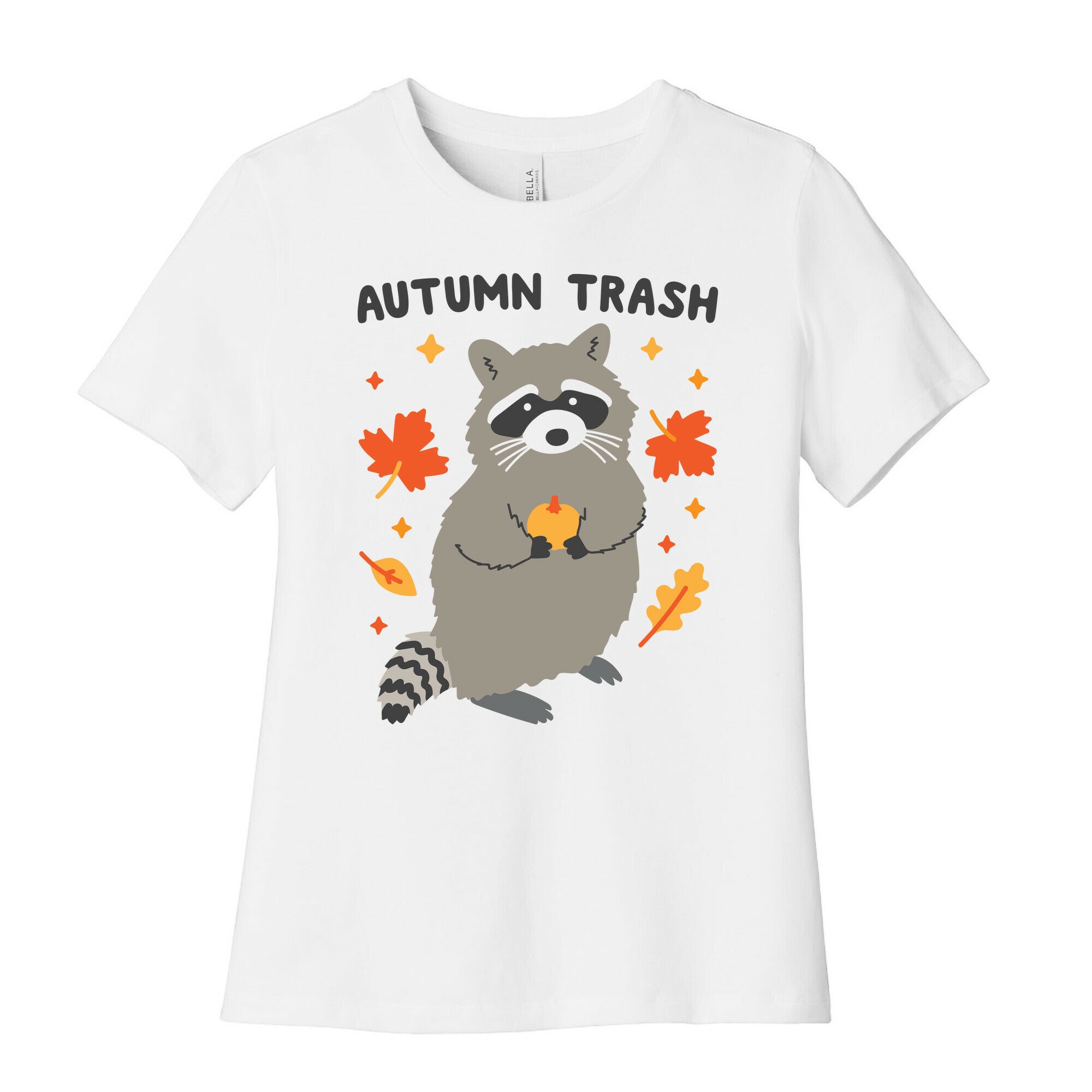 Autumn Trash Raccoon Women's Cotton Tee