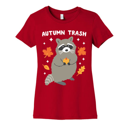 Autumn Trash Raccoon Women's Cotton Tee