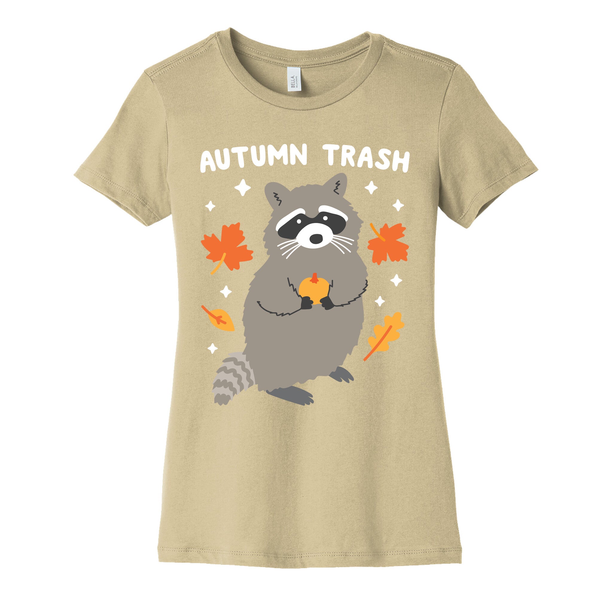 Autumn Trash Raccoon Women's Cotton Tee