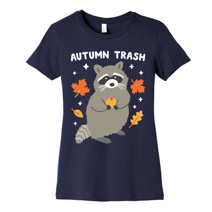 Autumn Trash Raccoon Women's Cotton Tee