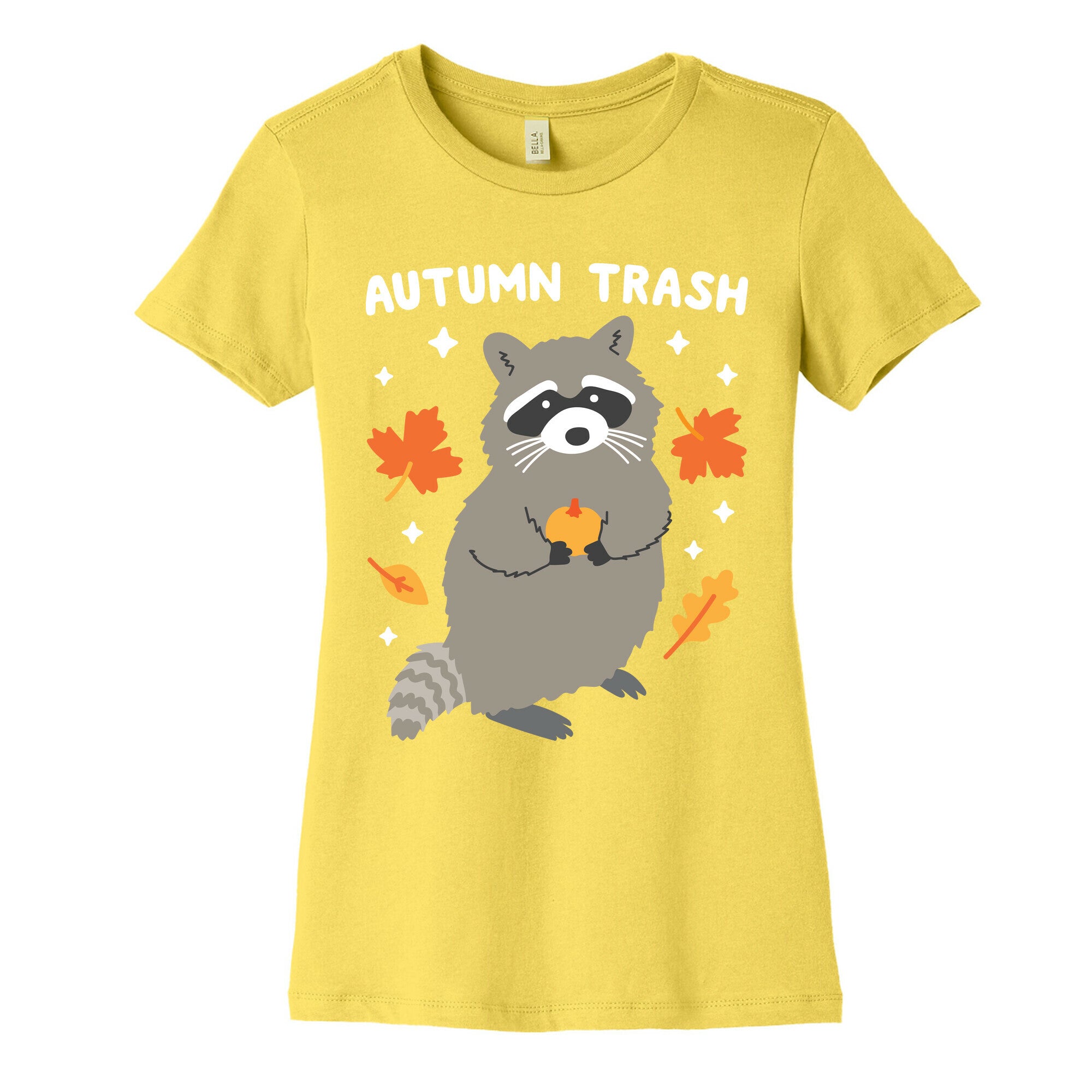 Autumn Trash Raccoon Women's Cotton Tee