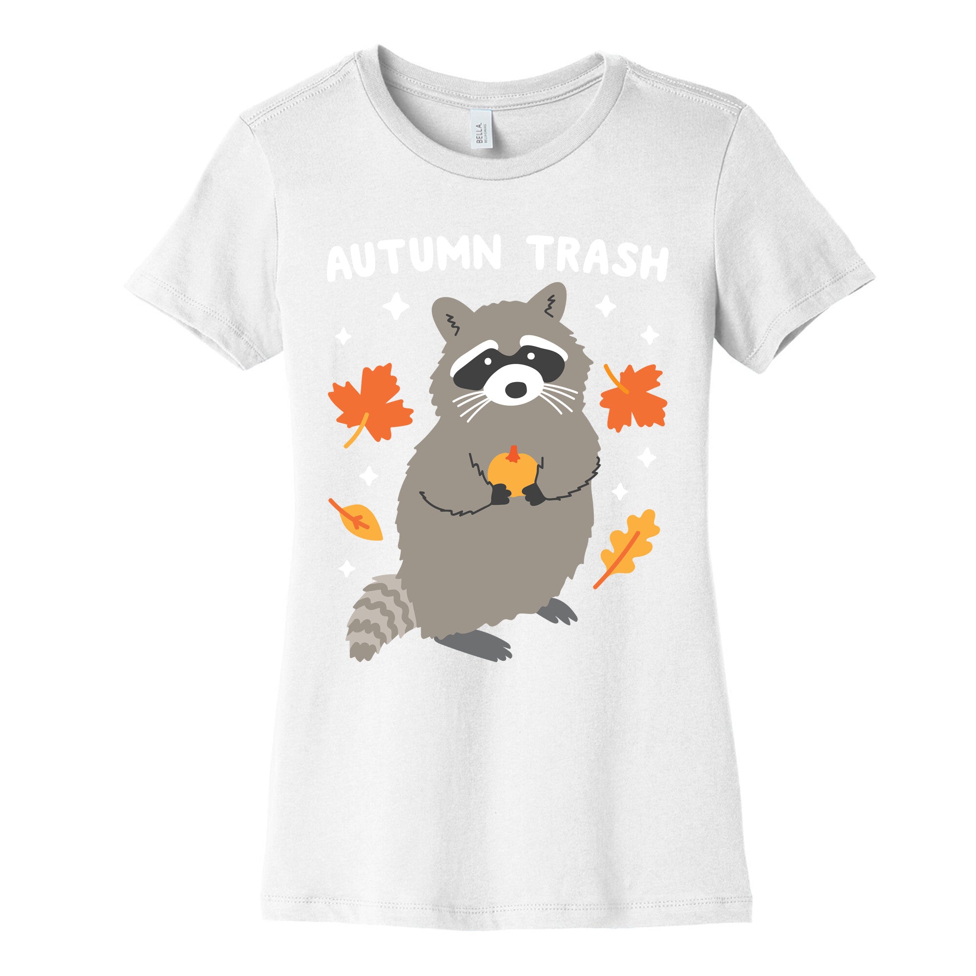 Autumn Trash Raccoon Women's Cotton Tee