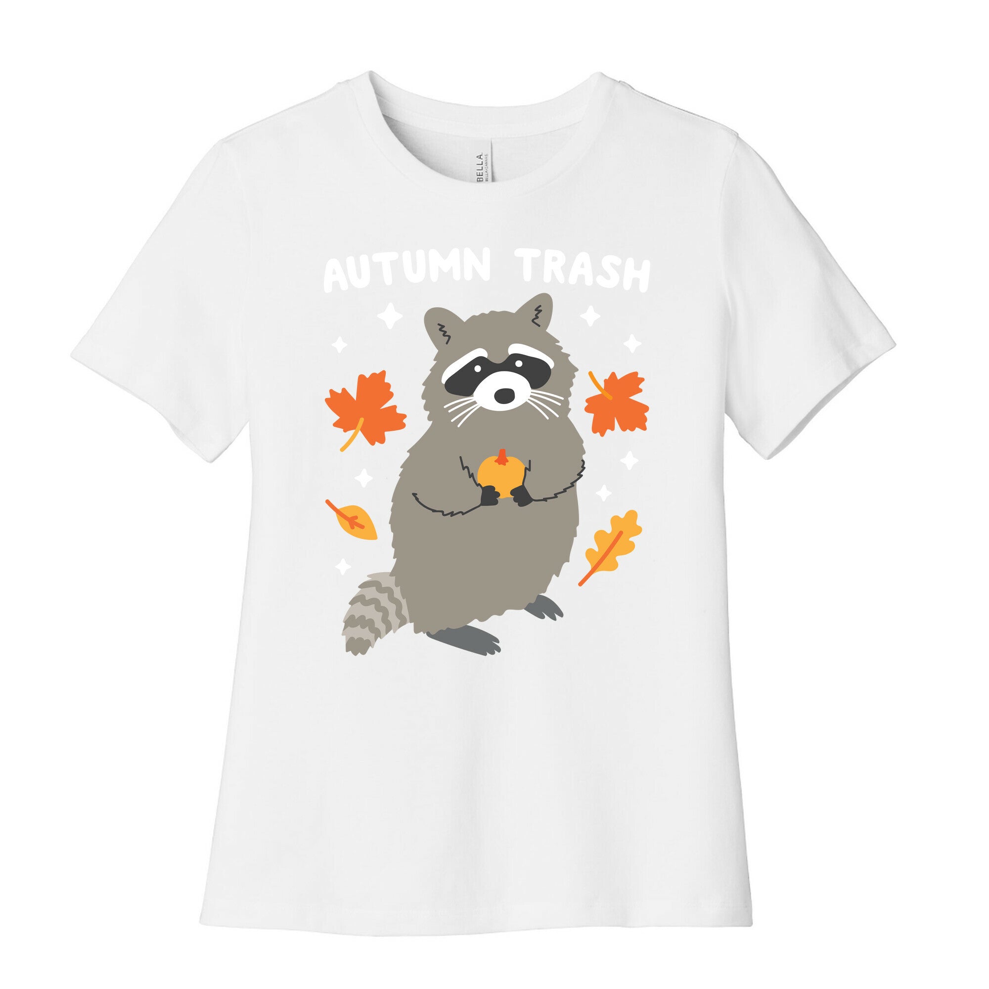 Autumn Trash Raccoon Women's Cotton Tee