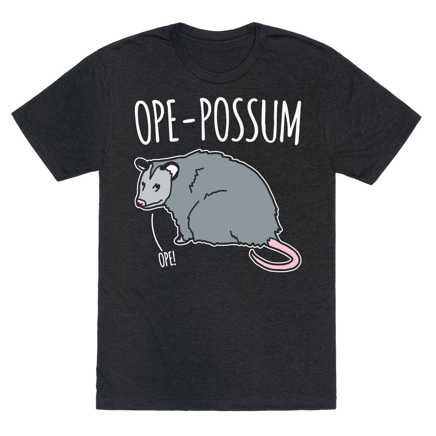 Ope-Possum Opossum White Print Unisex Triblend Tee