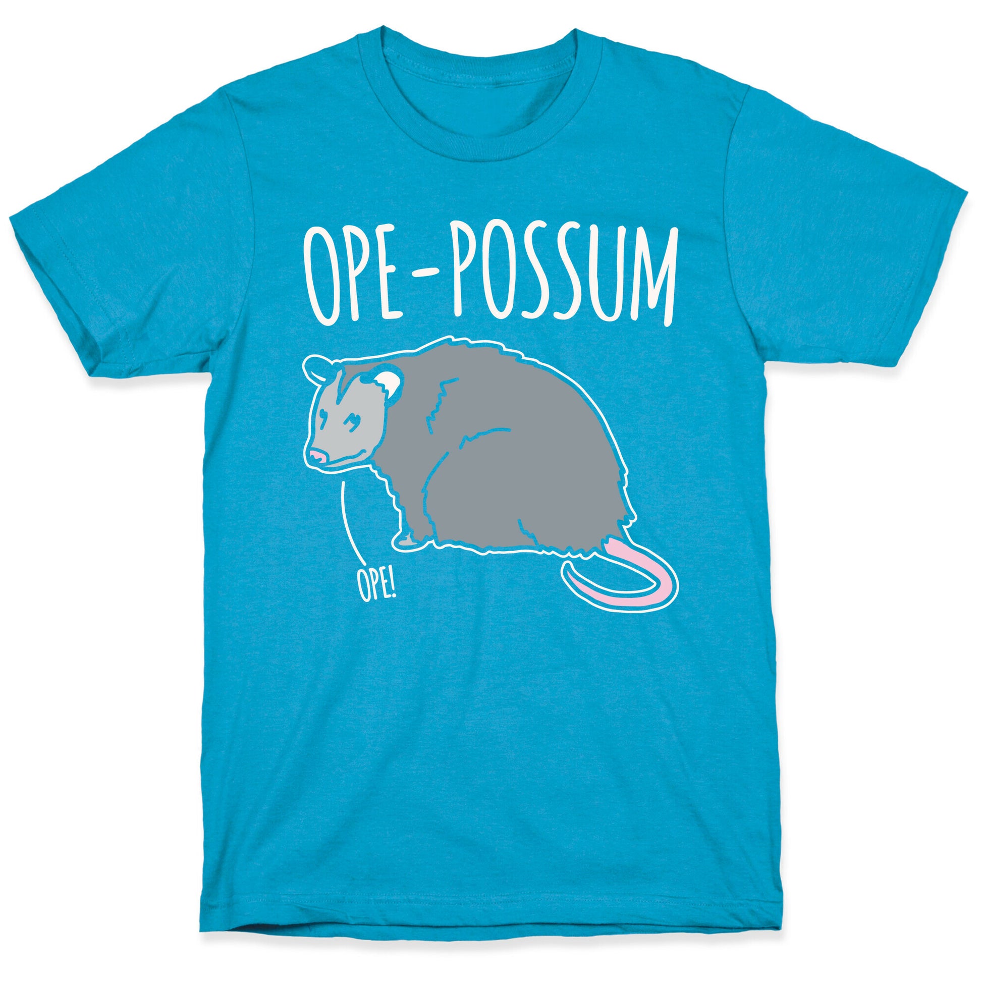 Ope-Possum Opossum White Print Unisex Triblend Tee