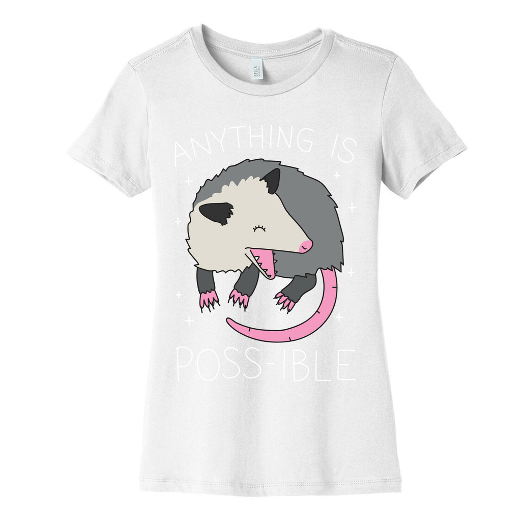 Anything Is Poss-ible Opossum Women's Cotton Tee