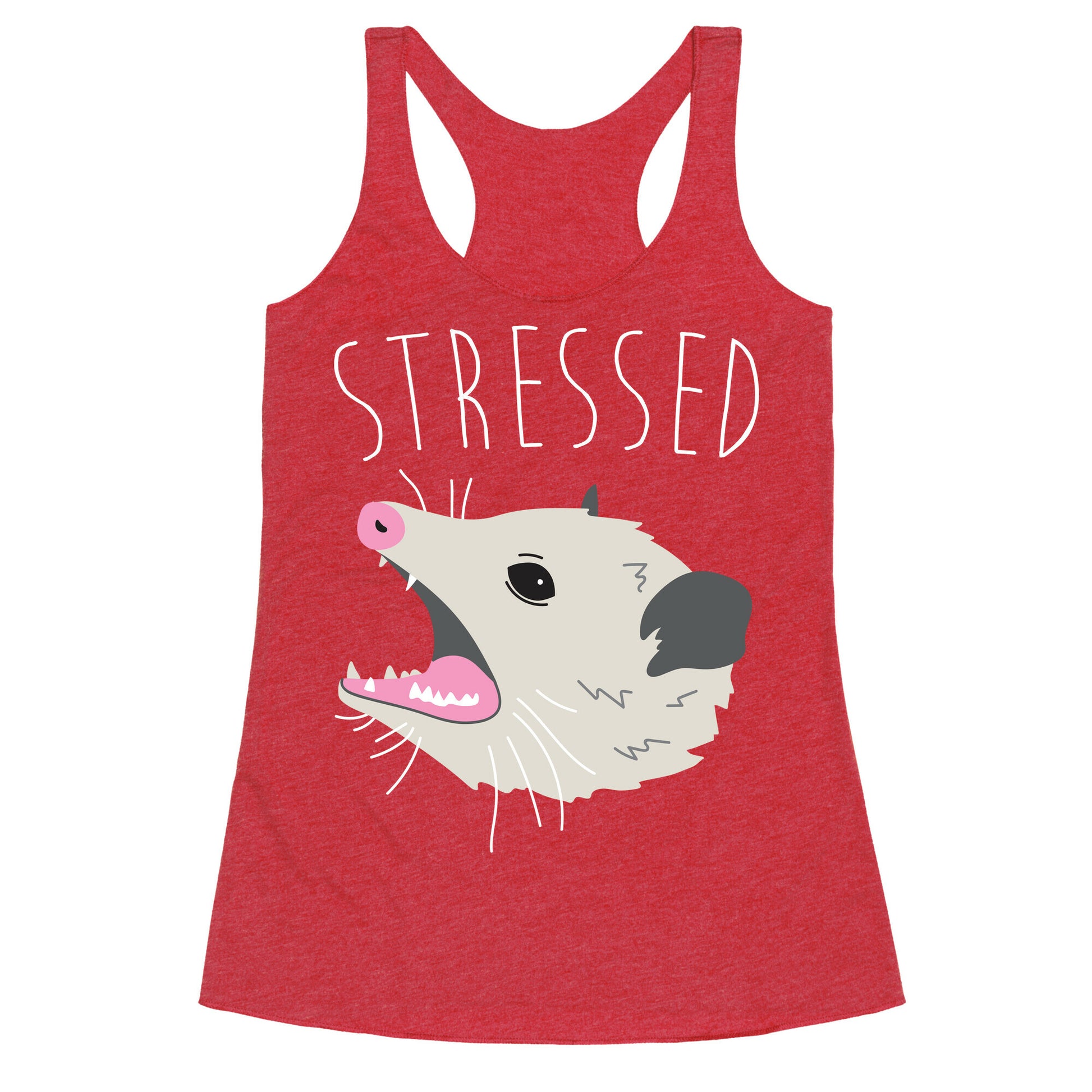 Stressed Opossum Racerback Tank