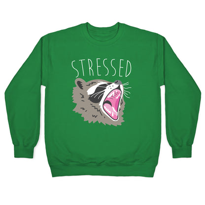 Stressed Raccoon Crewneck Sweatshirt