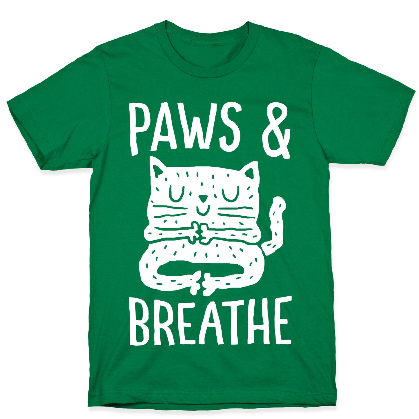 Paws And Breathe Yoga Cat T-Shirt