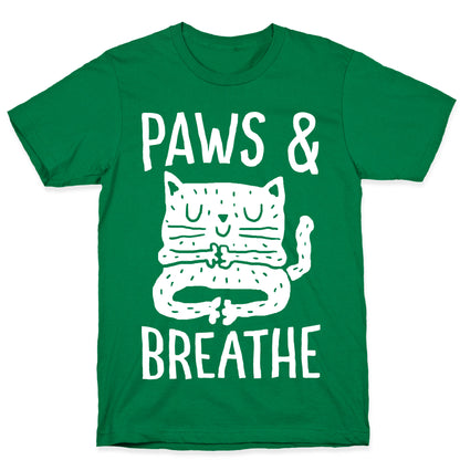 Paws And Breathe Yoga Cat T-Shirt