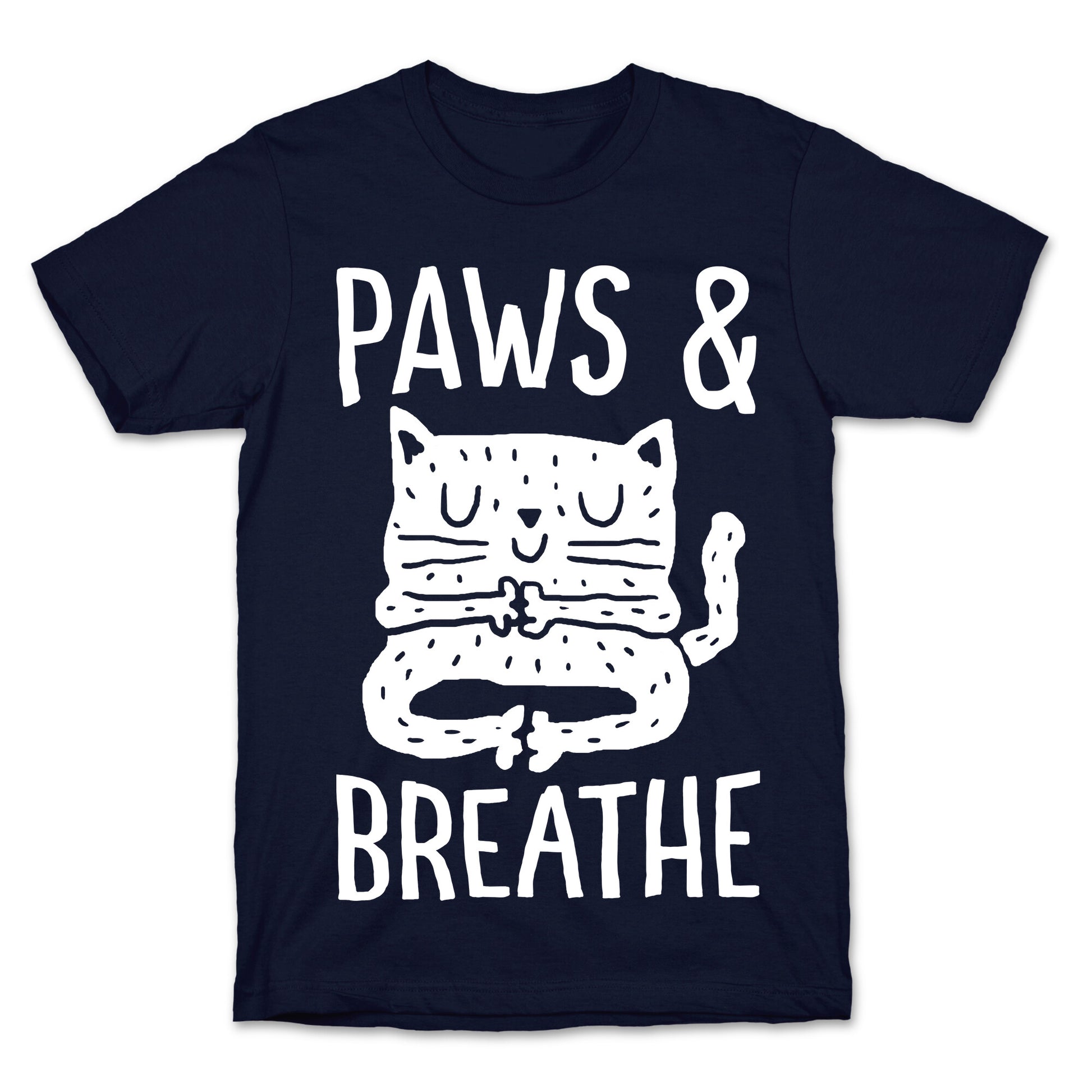 Paws And Breathe Yoga Cat T-Shirt