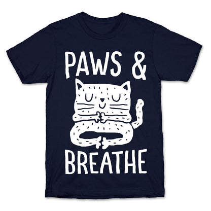 Paws And Breathe Yoga Cat T-Shirt
