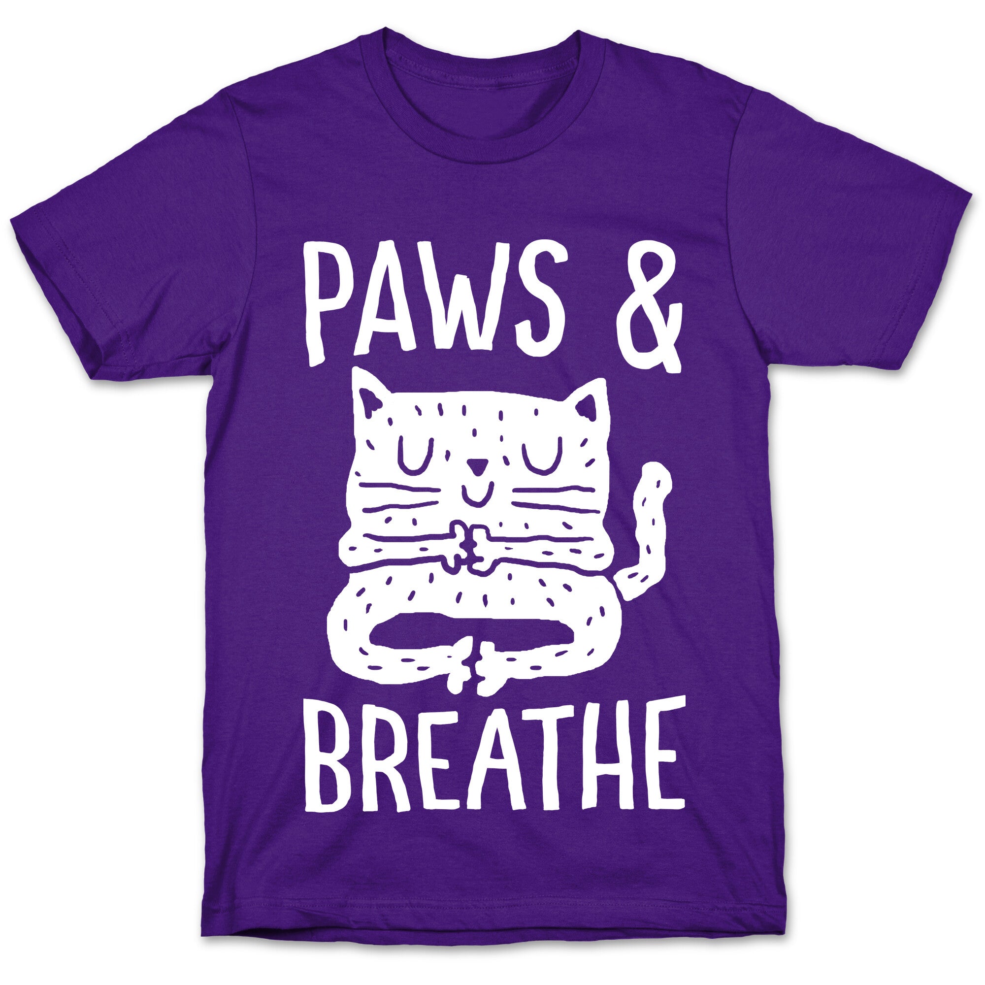 Paws And Breathe Yoga Cat T-Shirt