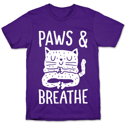 Paws And Breathe Yoga Cat T-Shirt