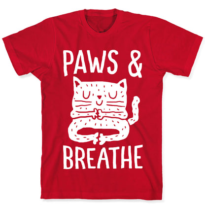 Paws And Breathe Yoga Cat T-Shirt