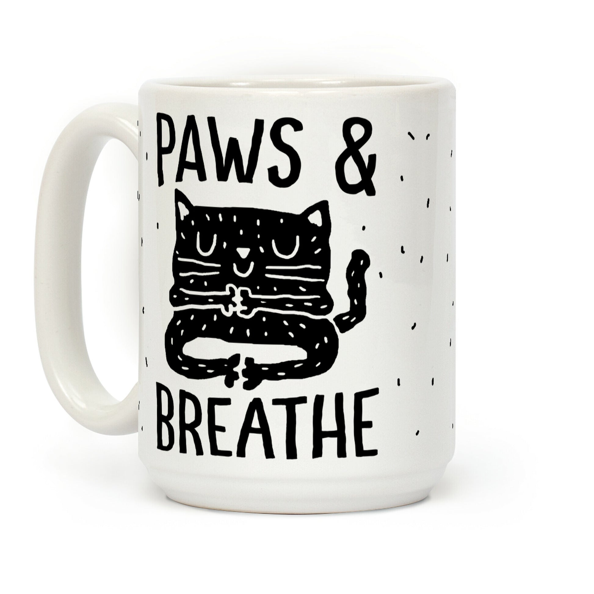 Paws And Breathe Yoga Cat Coffee Mug