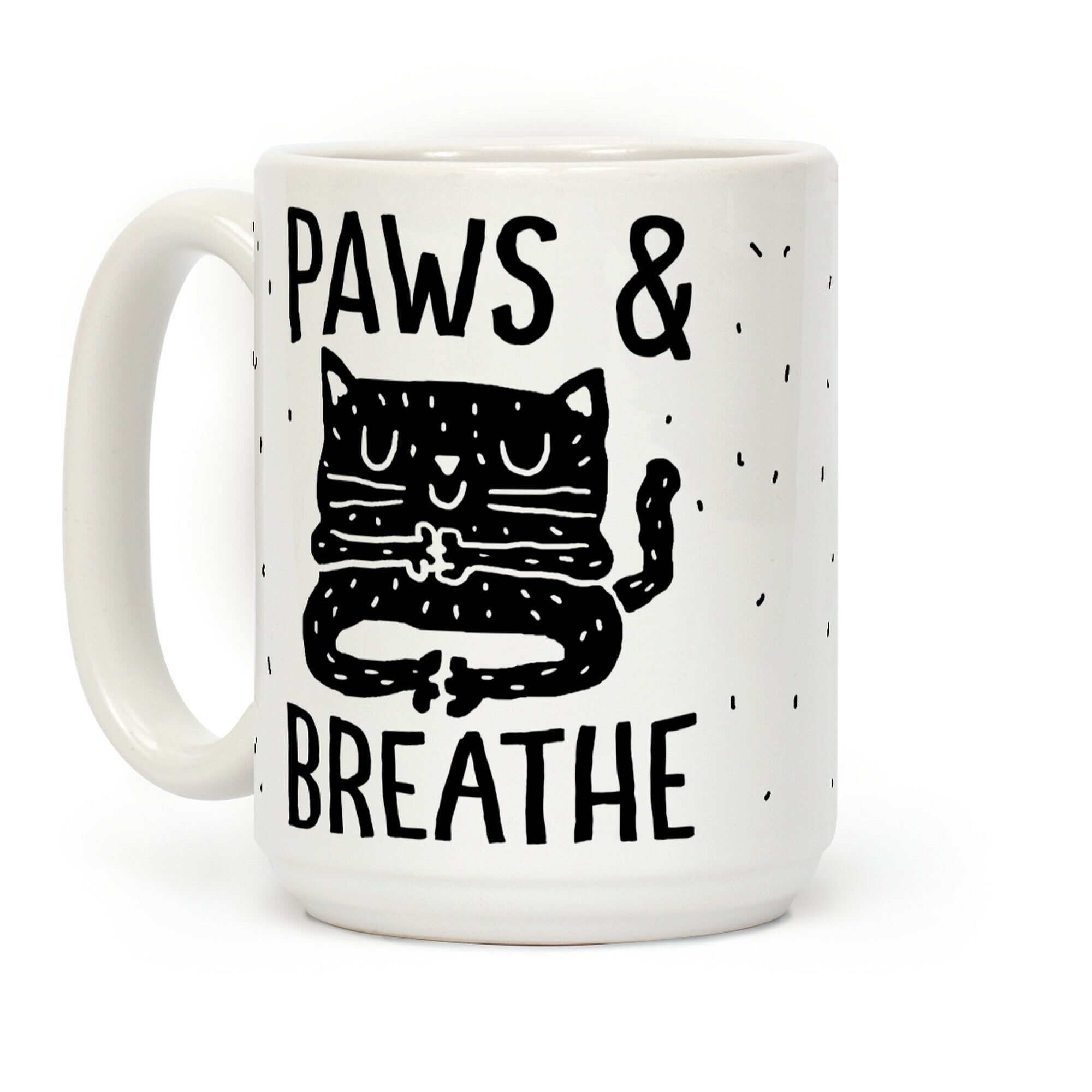 Paws And Breathe Yoga Cat Coffee Mug