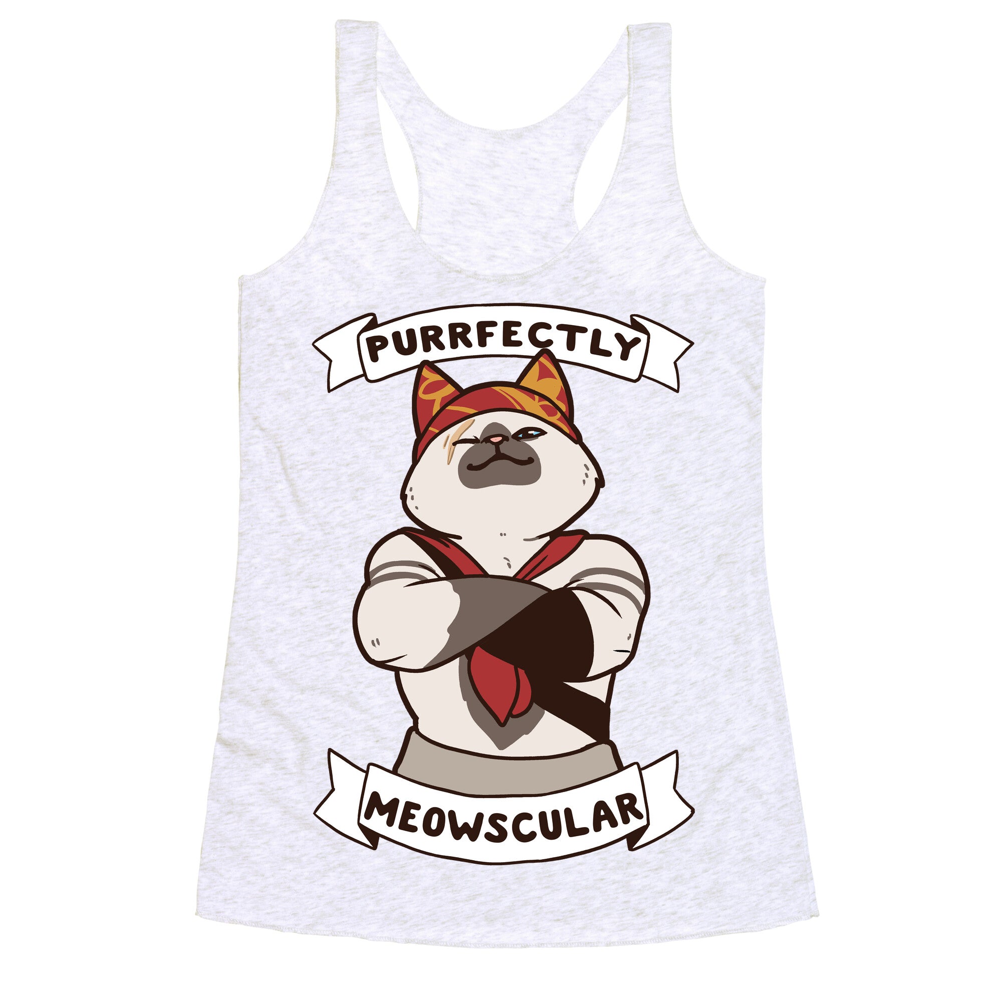 Purrfectly Meowscular  Racerback Tank