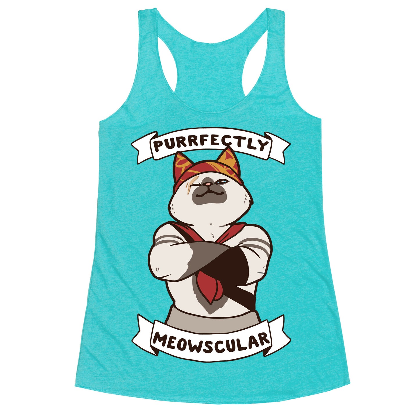 Purrfectly Meowscular  Racerback Tank