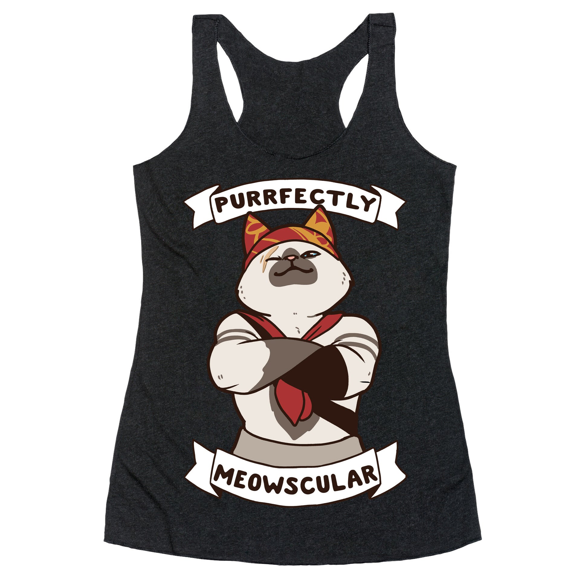 Purrfectly Meowscular  Racerback Tank