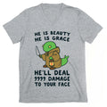 He is Beauty, He is Grace, He'll Deal 9999 Damage to your Face - Tonberry V-Neck