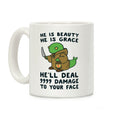 He is Beauty, He is Grace, He'll Deal 9999 Damage to your Face - Tonberry Coffee Mug