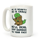 He is Beauty, He is Grace, He'll Deal 9999 Damage to your Face - Tonberry Coffee Mug