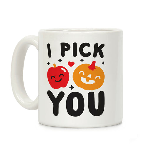 I Pick You Apple & Pumpkin Coffee Mug