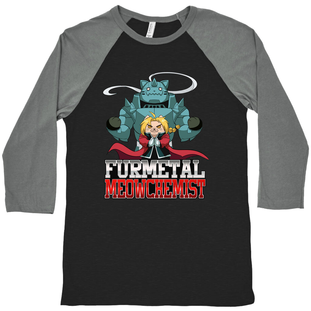 Furmetal Meowchemist Baseball Tee