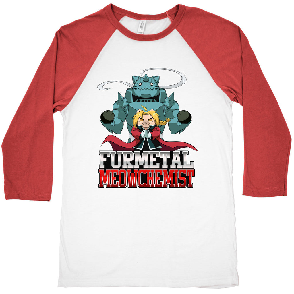 Furmetal Meowchemist Baseball Tee